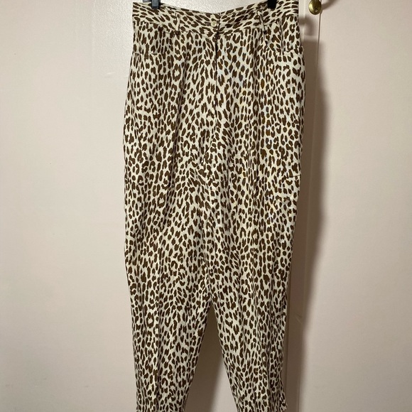 Kenar Leopard Print Pants 100%linen - Picture 2 of 5
